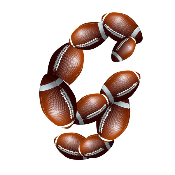 American football alphabet - letter font G — Stock Photo, Image