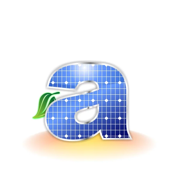 Solar panels texture, alphabet capital letter a icon or symbol — Stock Photo, Image