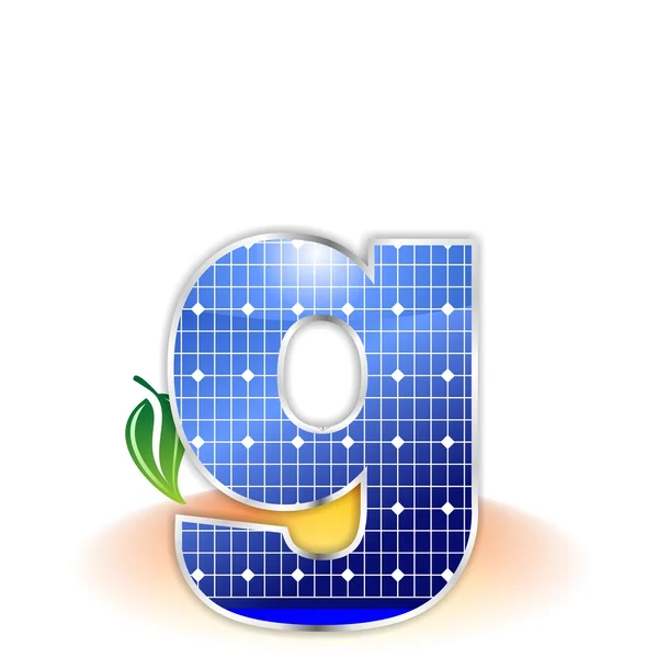 Solární panely textury, abeceda písmena g ikona nebo symbol Stock Snímky