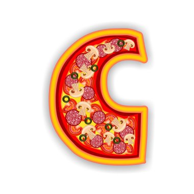 Pizza alfabesi - harf c