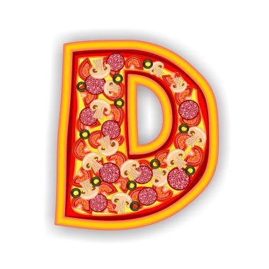 Pizza alfabesi - harf d