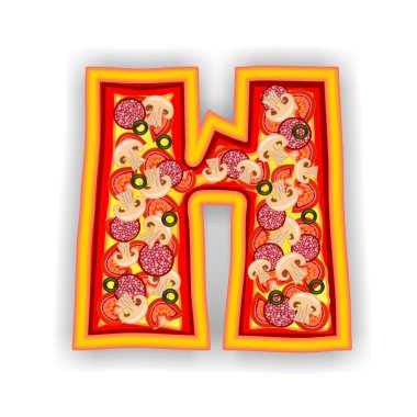 Pizza alfabesi - h harfi