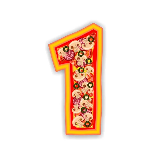 Alfabeto PIZZA - numero 1 — Foto Stock