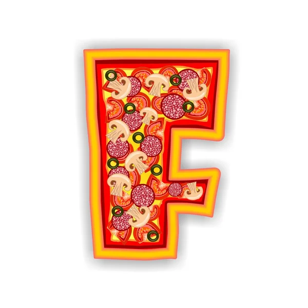 披萨字母-字母 f — 图库照片