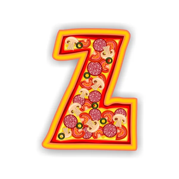 PIZZA alphabet - LETTER Z — Stock Photo, Image