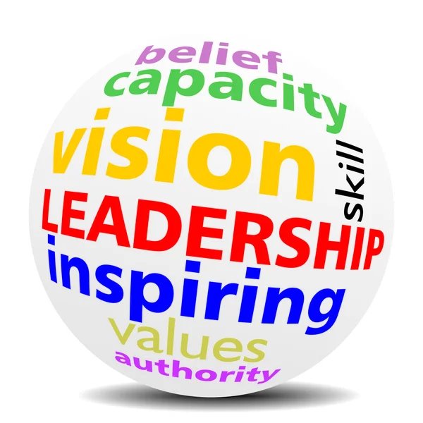 Esfera de liderança - wordcloud- — Fotografia de Stock
