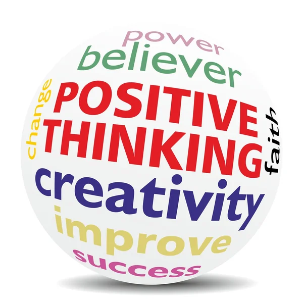 PENSAMIENTO POSITIVO - wordcloud - SPHERE — Foto de Stock