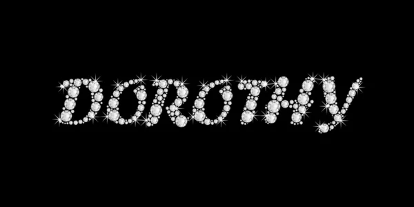 The name DOROTHY in bling diamonds font style word
