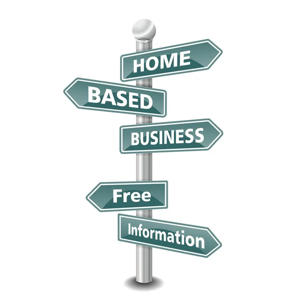 Home based business icon as signpost - NEW TOP TREND — Stock Photo, Image