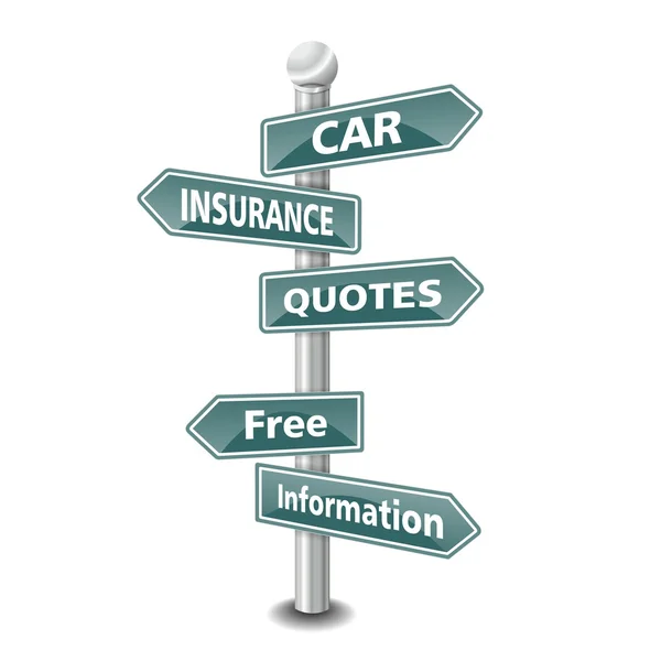 CAR INSURANCE QUOTES icon as signpost - NEW TOP TREND — Stock Photo, Image