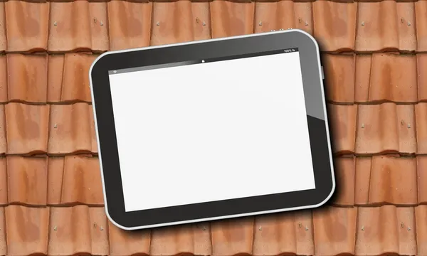 Tablet pc su tegole — Foto Stock