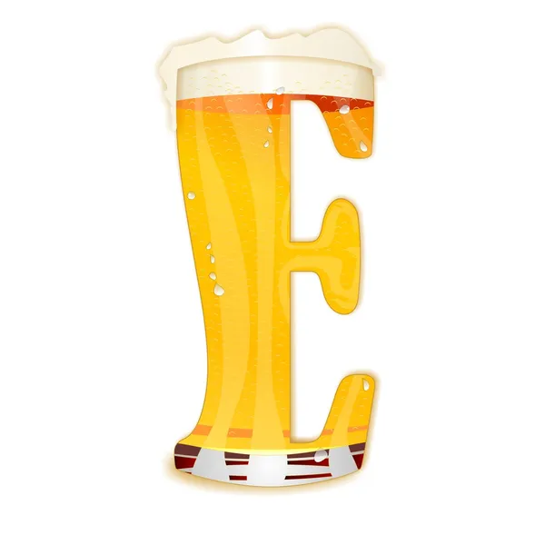 BEER ALPHABET letter E — Stock Photo, Image