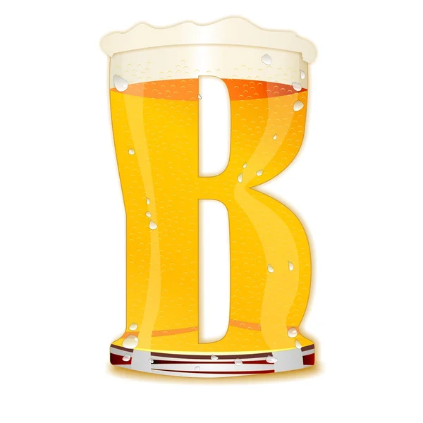 BEER ALPHABET letter B — Stock Photo, Image