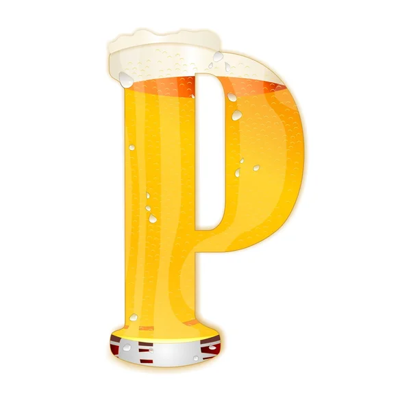 Piwo alfabet litery p — Zdjęcie stockowe