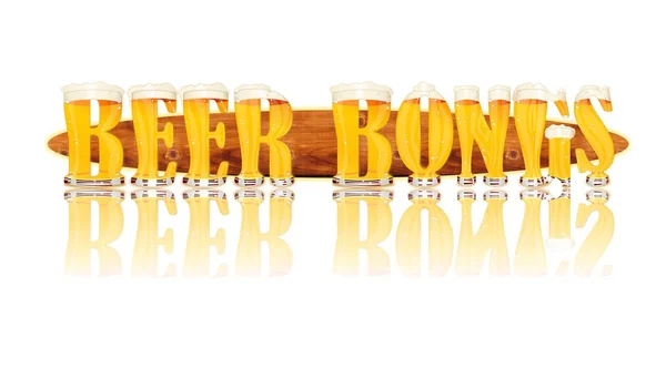 Bière ALPHABET lettres Bière BONGS — Photo