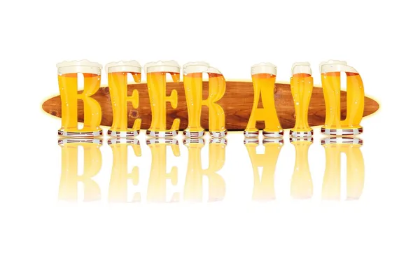 Bier-Alphabet Buchstaben Bier-Hilfe — Stockfoto