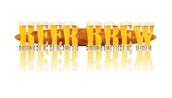 ALFABETA DE BEERA letras BEER BREW — Fotografia de Stock