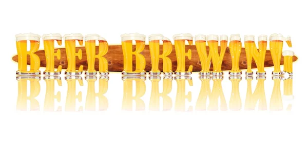 BEER ALPHABET letters BEER BREWING — Stock Photo, Image