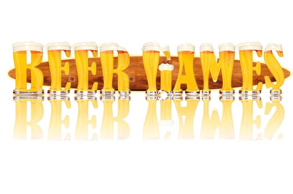Bier Alphabet Buchstaben Bier Spiele — Stockfoto