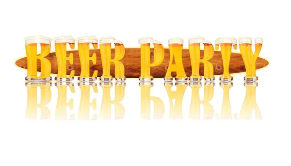 BEER ALPHABET літери BEER PARTY — стокове фото