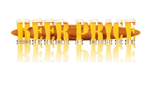 BEER ALPHABET letters PRECIO DE LA Cerveza —  Fotos de Stock