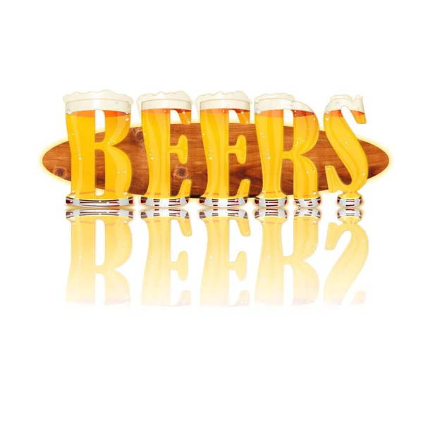 Bier Alphabet Buchstaben Bier — Stockfoto