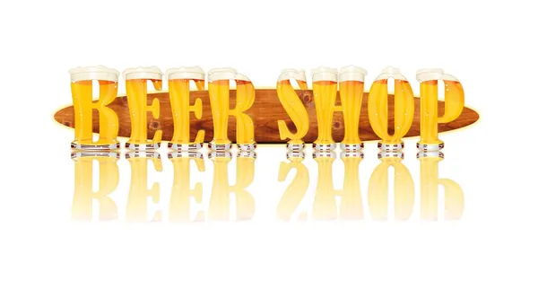 BEER ALPHABET letters BEER SHOP — Stock Photo, Image