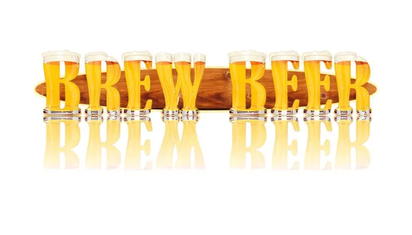 ALFABETA DE BEERA letras BREW BEER — Fotografia de Stock