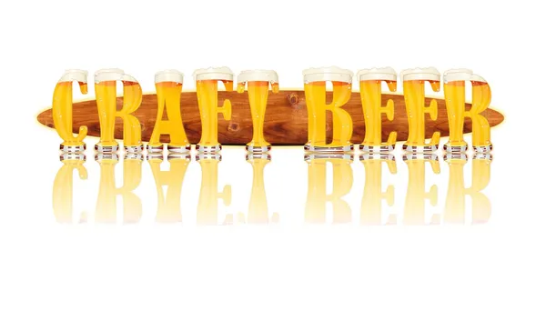 Letras da cerveja ALFABET CRAFT BEER — Fotografia de Stock