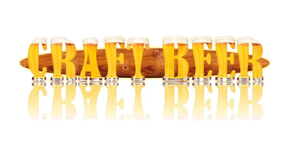 BEER ALPHABET letters CRAFT BEER — Stock Photo, Image