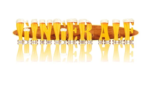 Zencefilli bira alfabesi harfleri — Stok fotoğraf