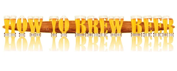 BEER ALPHABET letters HOW TO BREW BEER — Stock Photo, Image
