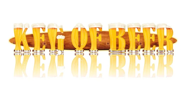 Bier Alphabet Buchstaben Fass Bier — Stockfoto