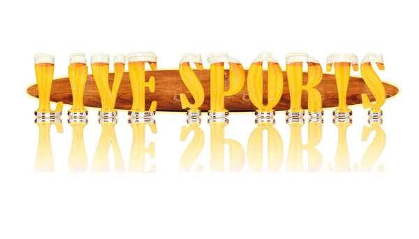 Bier-Alphabet Buchstaben Live-Sport — Stockfoto