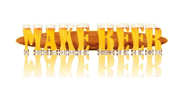 BEER ALPHABET letters MAKE BEER — Stock Photo, Image