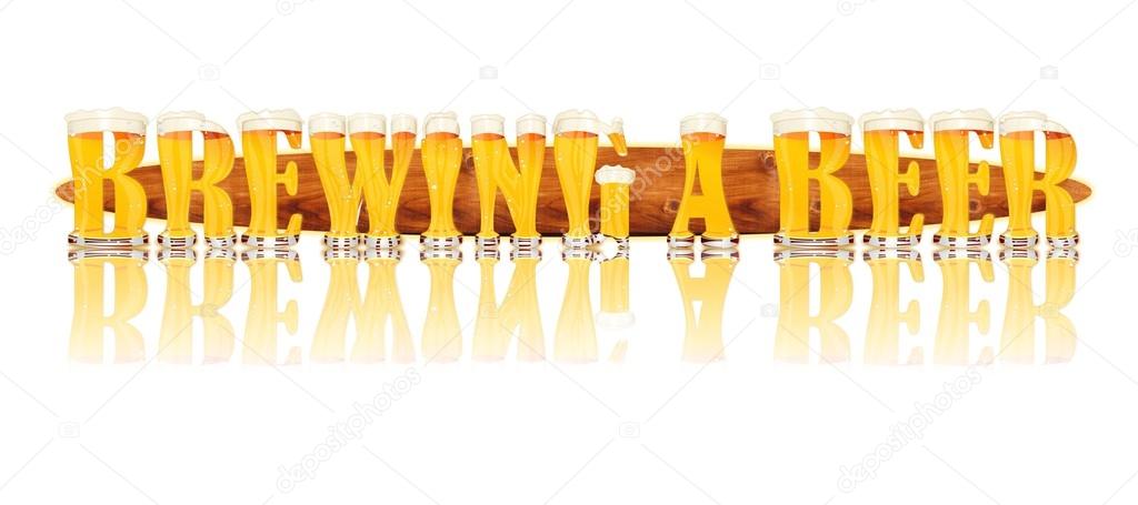 BEER ALPHABET letters BREWING A BEER