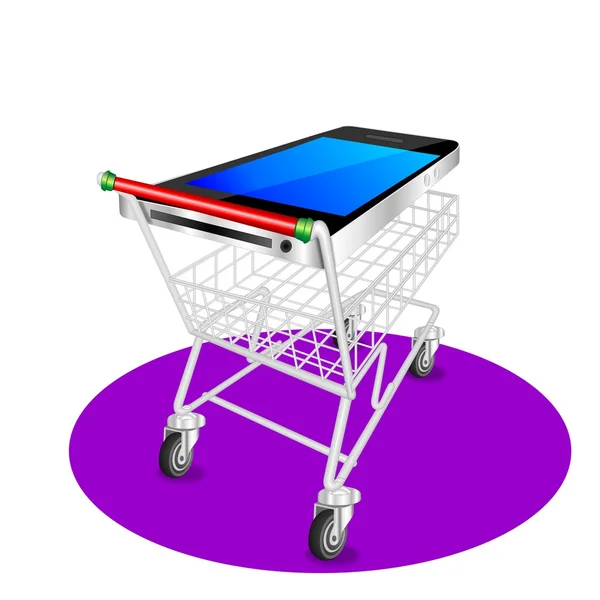 Mobil alışveriş simgesi — Stok fotoğraf