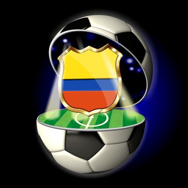 crest Kolombiya açık futbol topu