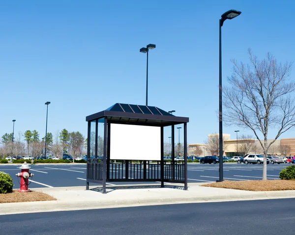 Bus stop with billboard copyspace — Stock Photo, Image