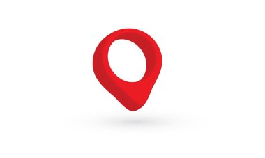 Çizgi film biçimi şehir haritası navigasyon işareti, harita iğnesi