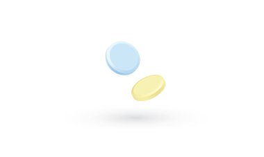 Renkli haplar veya aspirin hapları eczane ve tıbbi 