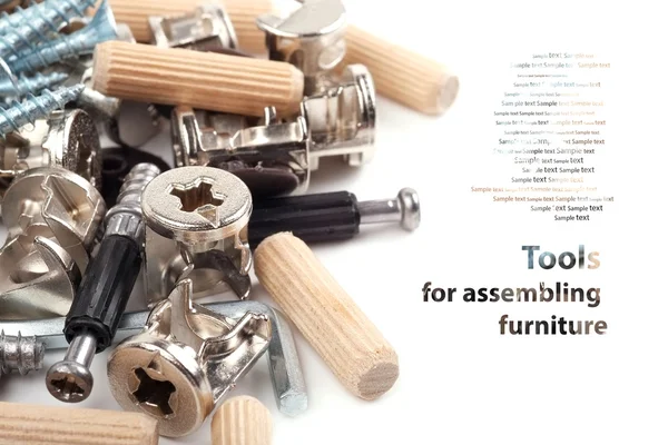 Tools voor het samenstellen van meubelen - achtergrond — Stockfoto