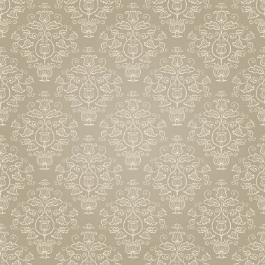 Dikişsiz damask doku deseninin. altın arka plan