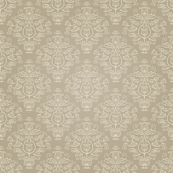 Seamless damask texture pattern. Golden background — Stock Vector