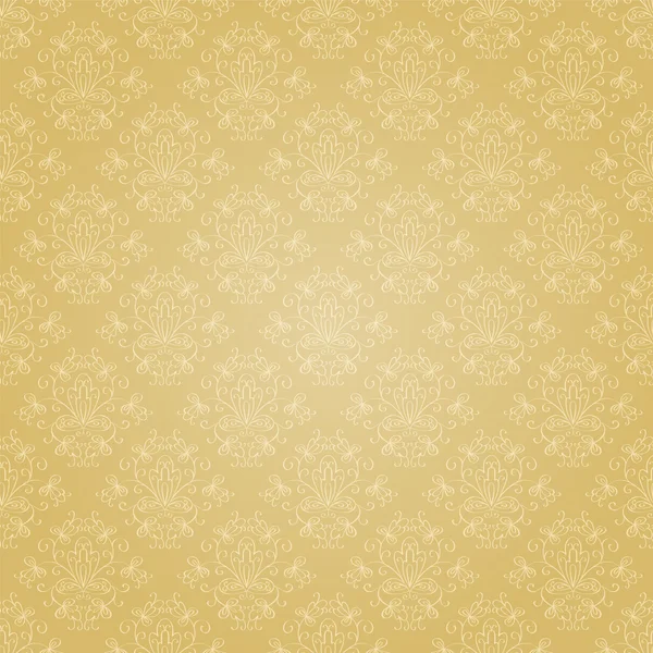 Seamless holiday golden pattern — Stock Vector
