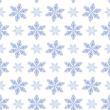 kar taneleri ile kış desen.