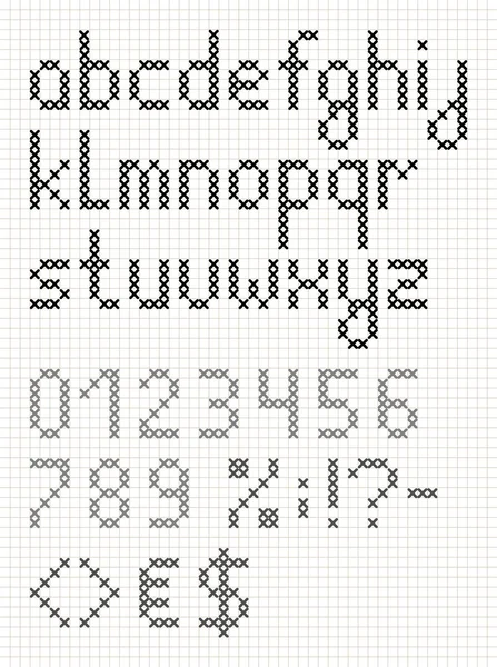 cross Stitch Türkçe alfabe küçük.