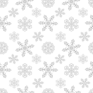 Kar taneleriyle kışın pürüzsüz deseni