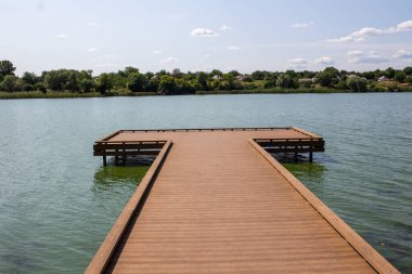 Pryiutivka, Oleksandriya, Ukrayna - 19 Ağustos 2021: Oleksandriya yakınlarındaki güzel şehir parkı