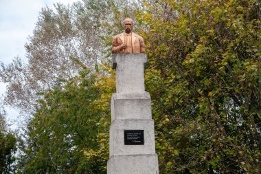Lozuvatka, Ukrayna - 29 Ağustos 2021: Taras Shevchenko anıtı